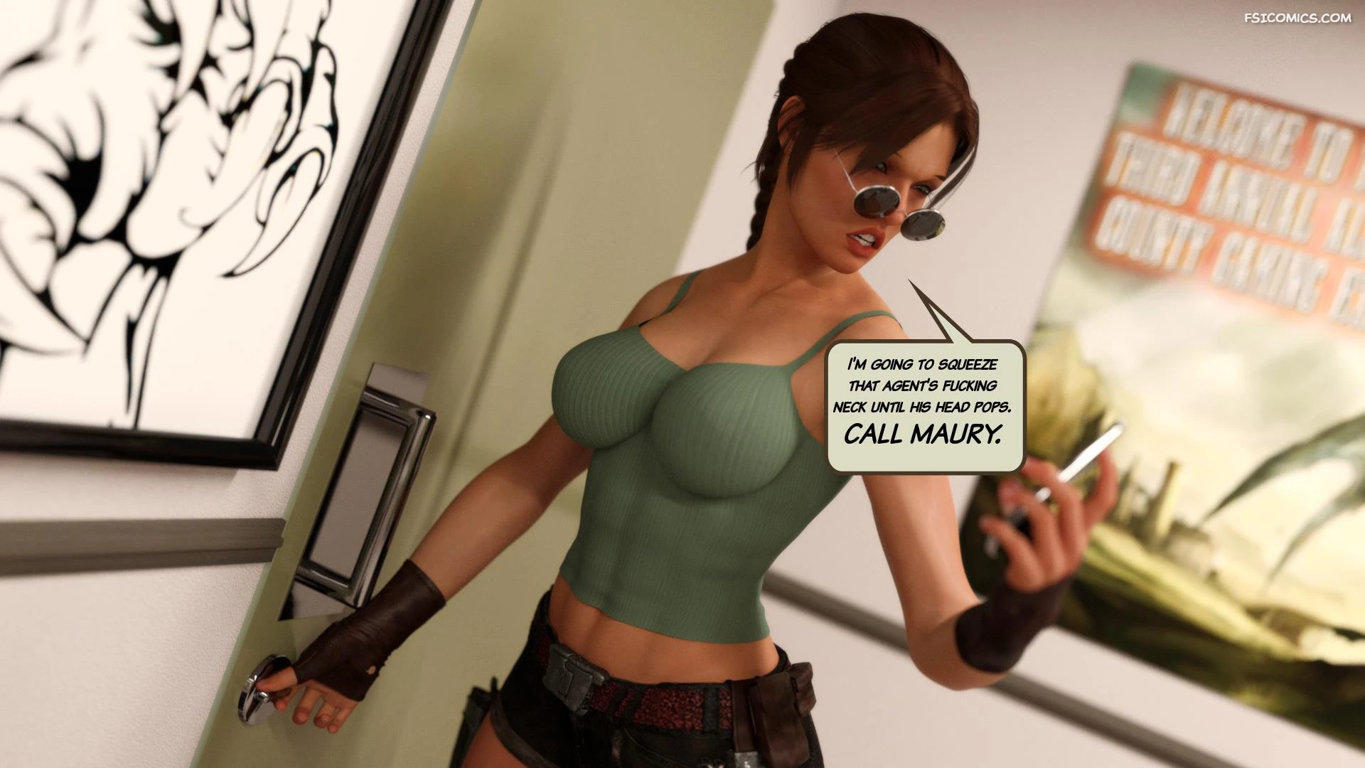 lara croft and korra are unconventional squarepeg3d 016 - FSIComics
