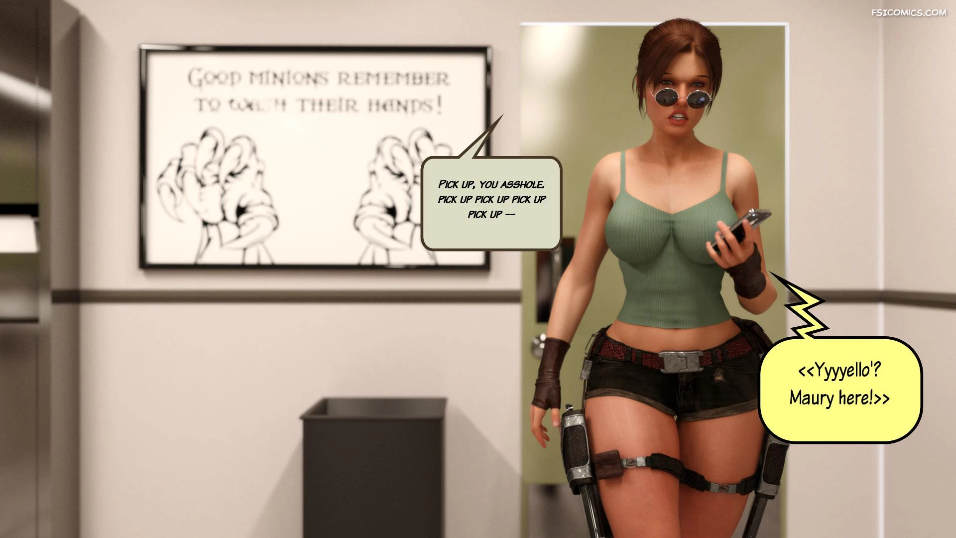 lara croft and korra are unconventional squarepeg3d 017 - FSIComics