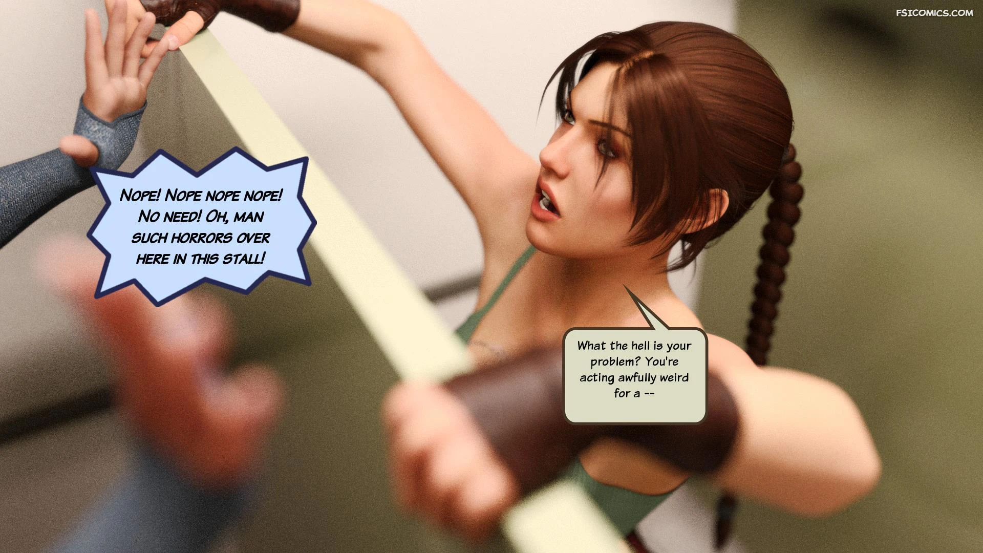 lara croft and korra are unconventional squarepeg3d 046 - FSIComics