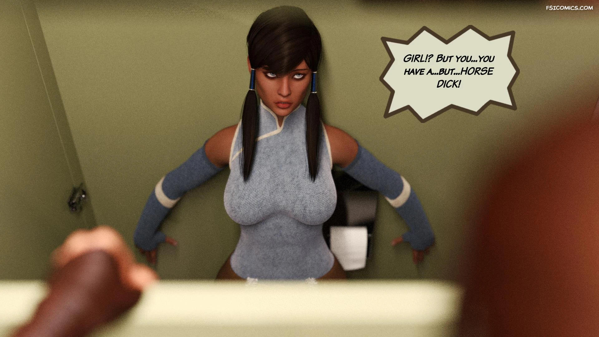 lara croft and korra are unconventional squarepeg3d 047 - FSIComics