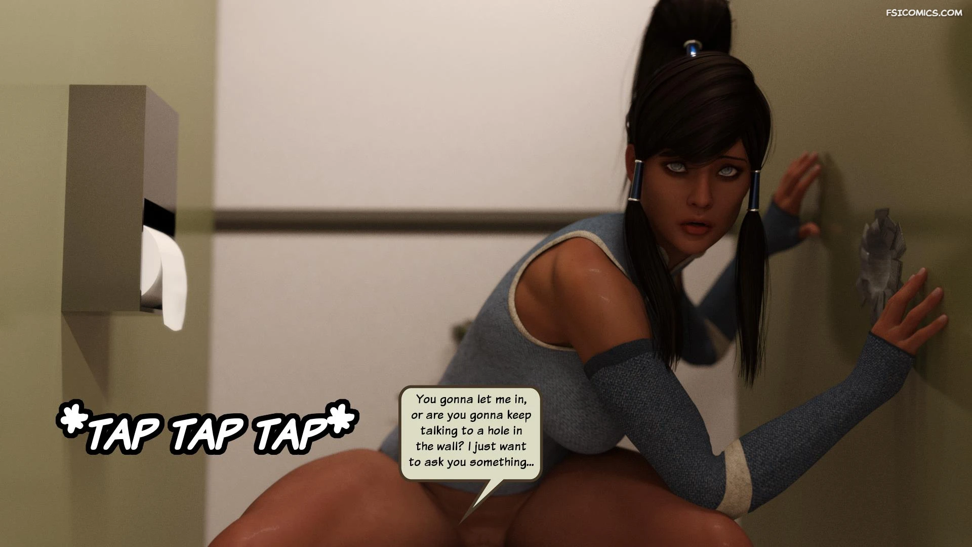 lara croft and korra are unconventional squarepeg3d 050 - FSIComics